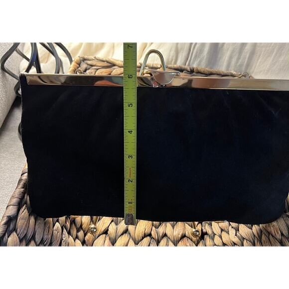 Vintage Black suede Harry Levine HL Clutch made in the USA - Picture 4 of 8